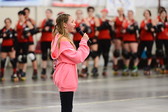 IndiGo Loco performs the national anthem.