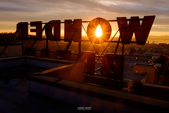 Wonder at sunset. Seattle, WA. February 2016.