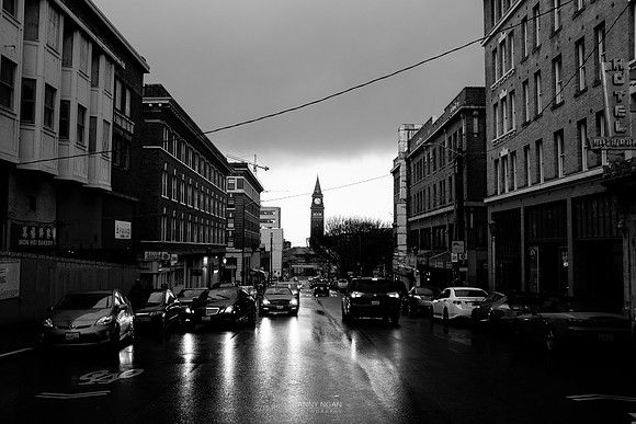 Crossing King Street. Seattle, WA. January 16, 2016.