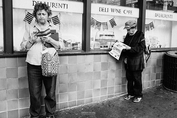 Looking up information. Seattle, WA. September 2016.