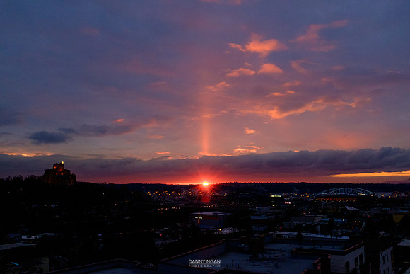 Wintery sunset in Seattle. December 2016.