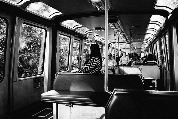 Riding the monorail. Seattle, WA. June 2016.