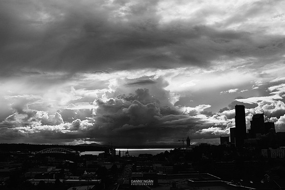 There's a storm rolling in. Seattle, WA. August 2016.