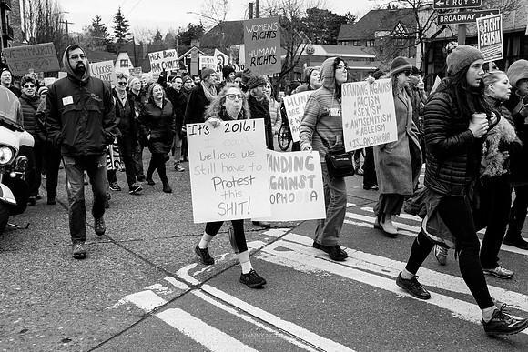 Seattle Women March Against Hate. Seattle, WA. December 2016.