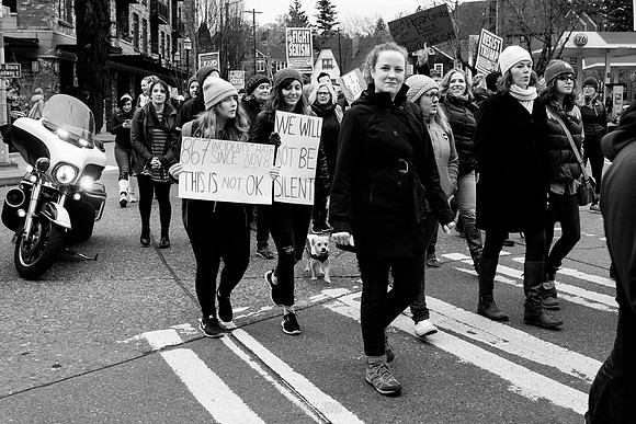 Seattle Women March Against Hate. Seattle, WA. December 2016.