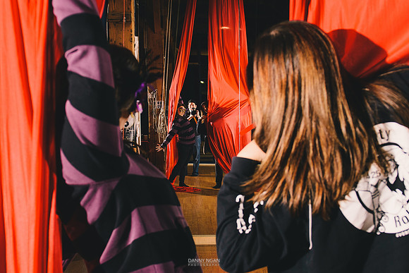 Sneaking a shot.