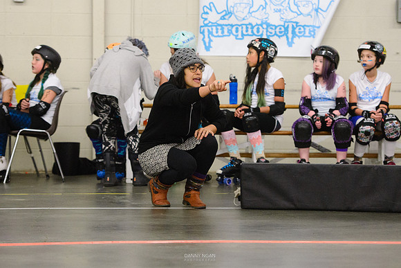 Turquoise Terrors vs. Orange Crush.