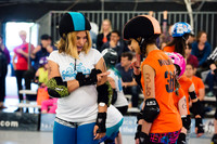 Orange Crush vs. Turquoise Terrors.