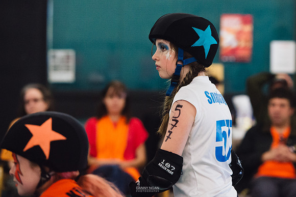 Orange Crush vs. Turquoise Terrors.
